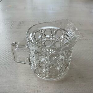 Windsor Clear Creamer by Federal Glass Button and Cane Design